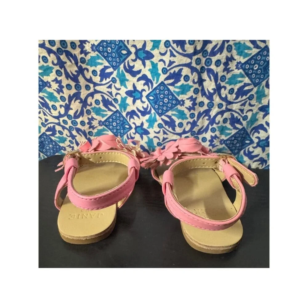 Janie and Jack pink flower sandals - Picture 6 of 6